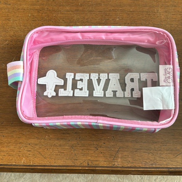 Miss Gwen’s OMG Accessories “Travel” Clear Sequin Pouch NWOT - Picture 2 of 4